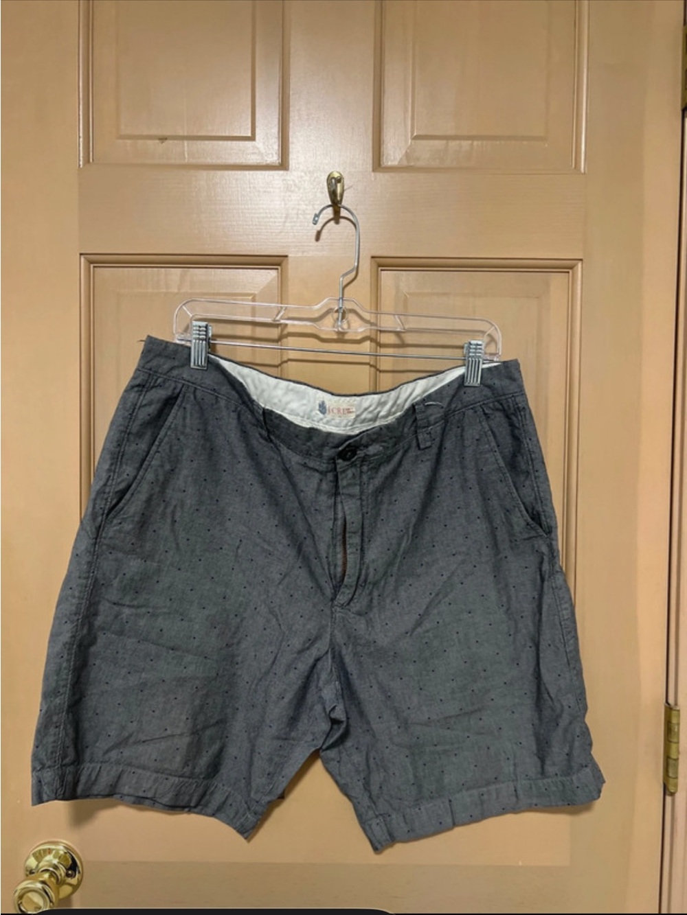 J.Crew Shorts Cotton Polka Dot Size 36 Gray Blue